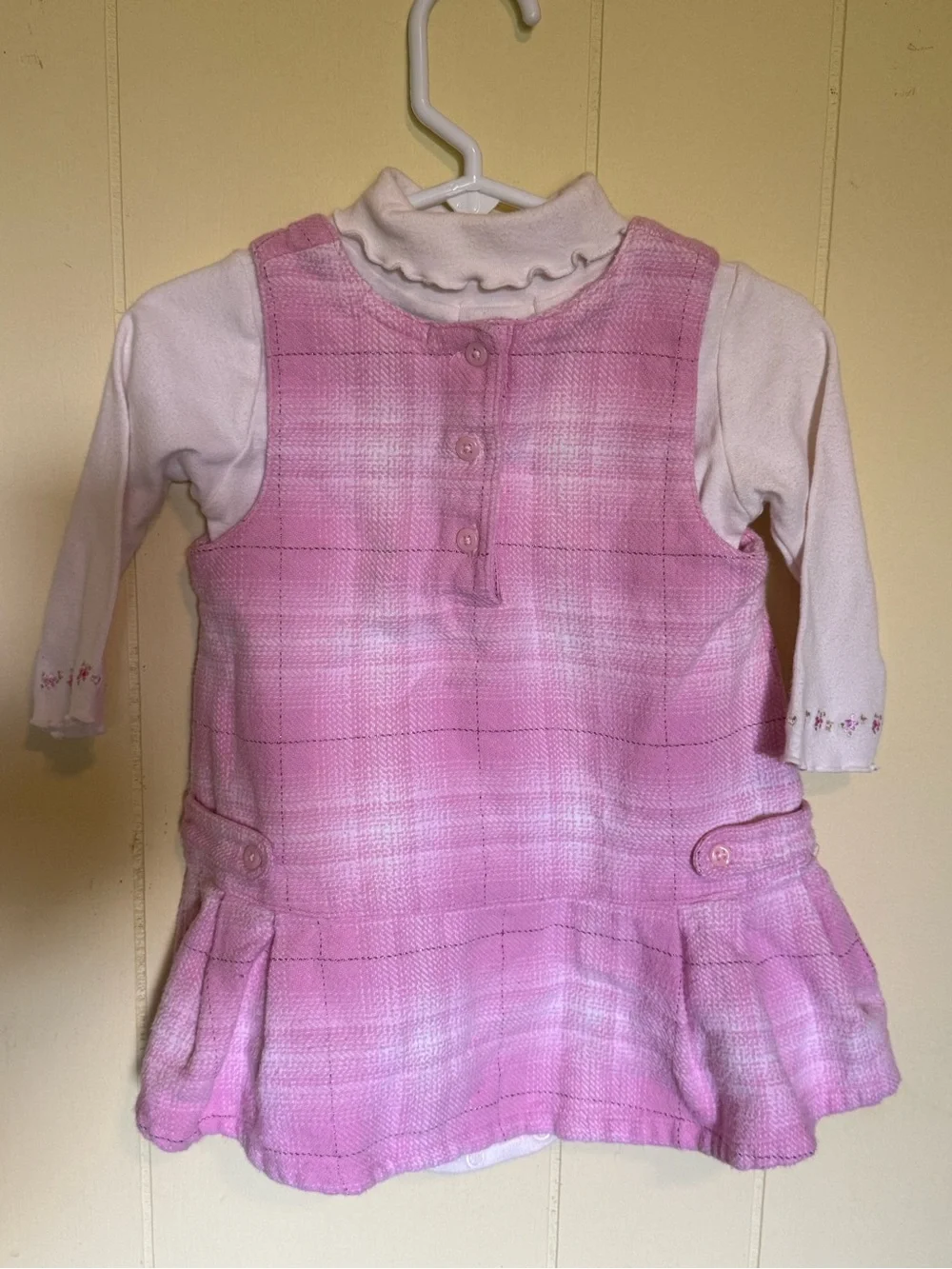 Carter’s Pink Plaid Baby Dress with Turtleneck